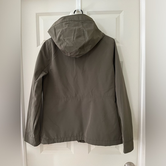 Women Abercrombie & Fitch fleece lined water & wind resistant army green coat L - Picture 6 of 12
